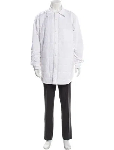 Pre-owned Thom Browne Puffer Coat In White