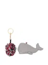 Thom Browne Puffy Whale Key Ring In Multi