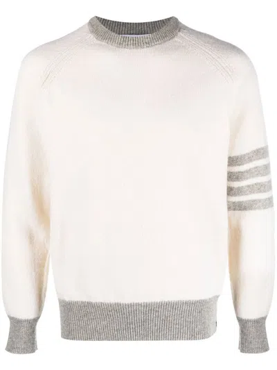 Thom Browne Wool Knit Jumper In White