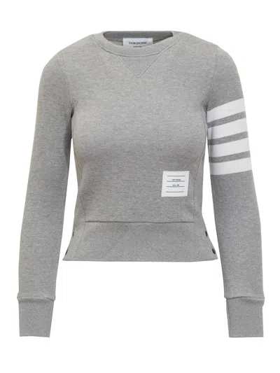 Thom Browne Pullover Seweatshirt In Light Grey