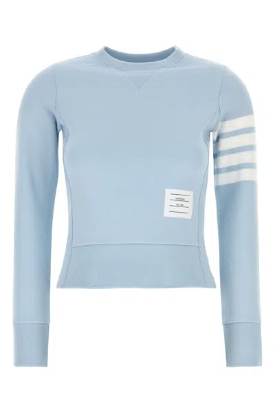 Thom Browne Pastel Light Blue Cotton Sweatshirt