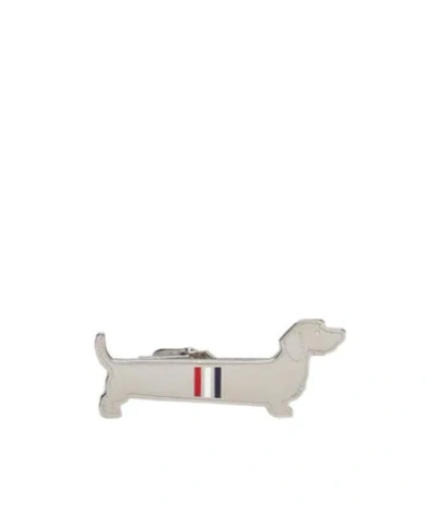 Thom Browne Puppy Tie Clip In Silver