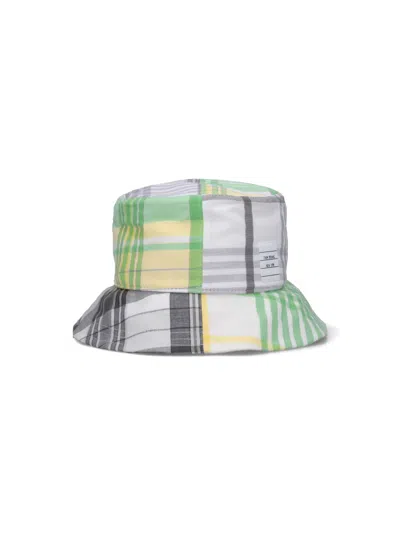 Thom Browne 'quartered Funmix' Bucket Hat In Gray