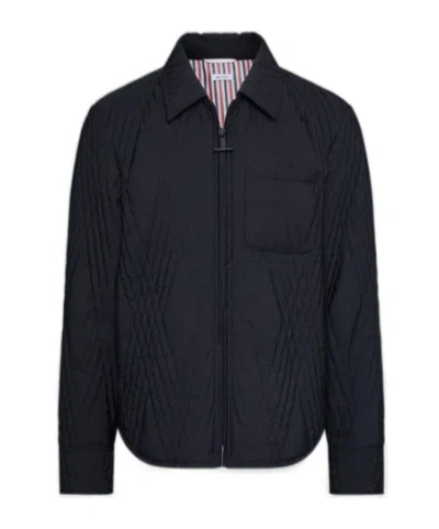 THOM BROWNE QUILTED DIAMOND-PATTERN JACKET