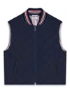 Thom Browne Quilted Gilet In Blue