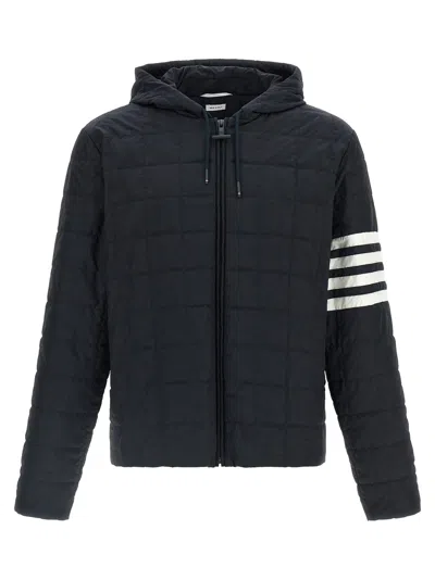 Thom Browne Quilted Ripstop With 4-bar Stripe Down Jacket In Black