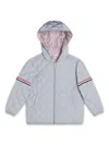 Thom Browne Quilted Zipped Jacket In Grey