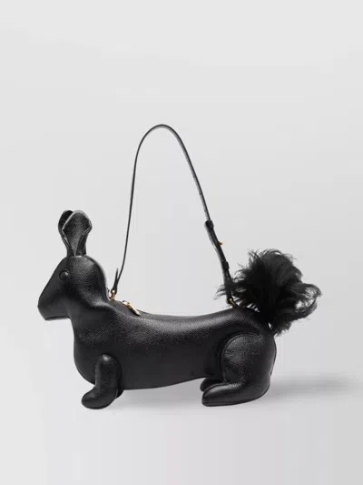 Thom Browne Rabbit Calf Leather Shoulder Bag