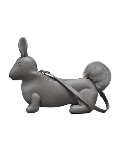Thom Browne Rabbit Shoulder Bag In Gray