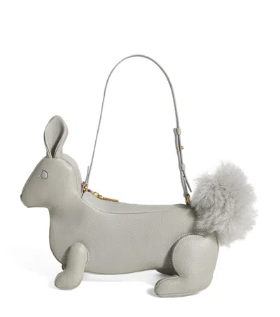 Thom Browne Rabbit Shoulder Bag In Grey