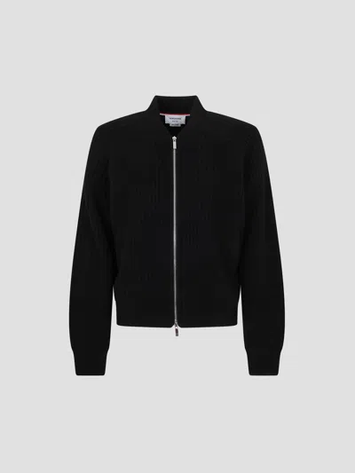 Thom Browne Raglan Bomber Jacket In Black