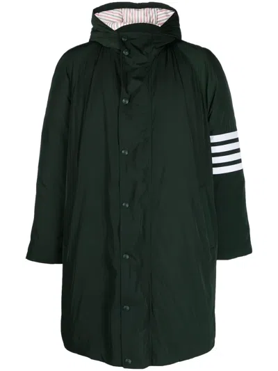 Thom Browne Men's Dark 4 Bar Parka Coat In Green