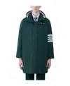 Thom Browne Raglan-sleeve Parka Coat In Green