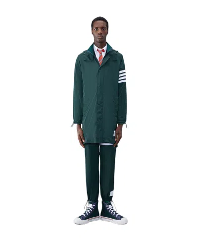 Thom Browne Raglan-sleeve Parka Coat In Green