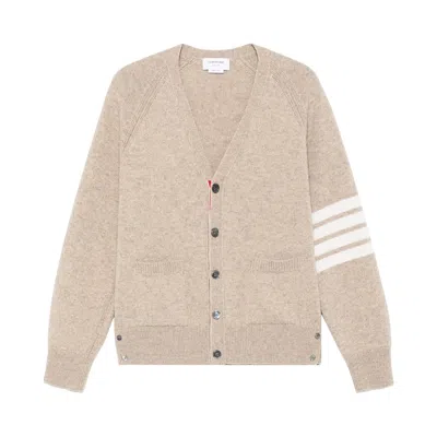 Pre-owned Thom Browne Raglan Sleeve Relaxed V Neck Cardigan 'khaki' | Tan | Men's Size 4