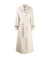 Thom Browne Raglan-sleeve Waterproof Trench Overcoat In White