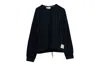Thom Browne Oversized Cotton Long Sleeve T-shirt In Blue