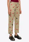 Thom Browne Mid-rise Tailored Twill Trousers In Camel