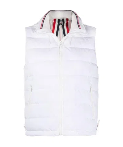 Thom Browne Rear Stripe Padded Gilet In White