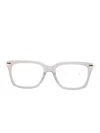 Thom Browne Rectangle-frame Glasses In Gray
