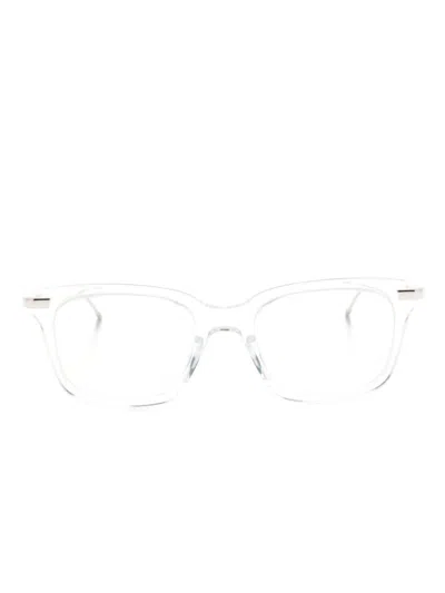 Thom Browne Rectangle-frame Glasses In White