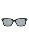 Thom Browne Rectangle-frame Sunglasses In 黑色