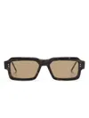 Thom Browne Rectangle-frame Sunglasses In 褐色