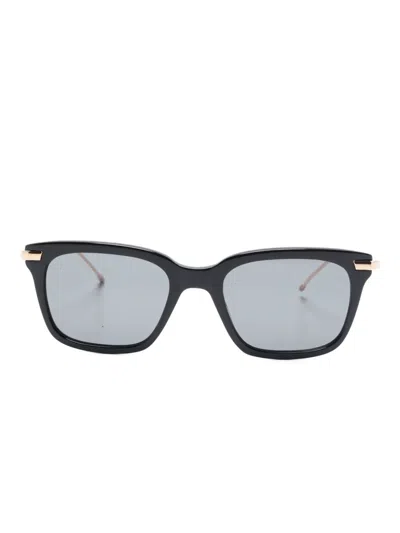 Thom Browne Rectangle-frame Sunglasses In Black