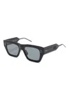 Thom Browne Rectangle-frame Sunglasses In Black