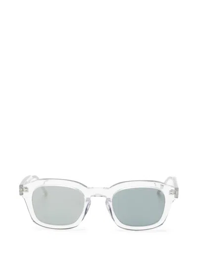 Thom Browne Rectangle-frame Sunglasses In White