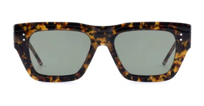 THOM BROWNE RECTANGULAR - DARK BROWN SUNGLASSES