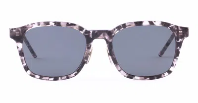 Thom Browne Rectangular - Dark Grey Sunglasses In Blue