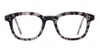 Thom Browne Rectangular - Grey Tortoise Rx Glasses In Shiny Black