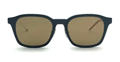 Thom Browne Rectangular - Navy Blue / Red / White Sunglasses In Blue Navy