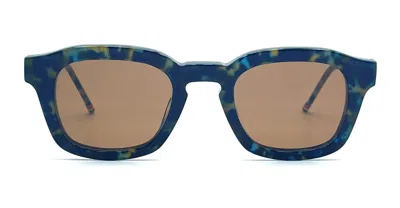Thom Browne Rectangular - Navy Melange Sunglasses In Multi
