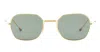 Thom Browne Rectangular Sunglasses In Green