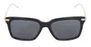 Thom Browne Rectangular 49 - Black / Gold Sunglasses In Blue