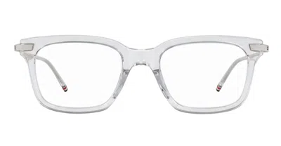 Thom Browne Rectangular 51 - Transparent Rx Glasses In Gray