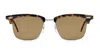 Thom Browne Rectangular / Dark Brown Sunglasses In Brown