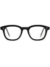 Thom Browne Rectangular-frame Glasses In Black