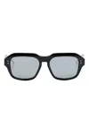 Thom Browne Rectangular-frame Sunglasses In Black