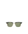 Thom Browne Rectangular Frame Sunglasses In Green
