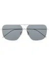 Thom Browne Rectangular-frame Sunglasses In Grey