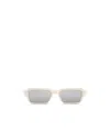 Thom Browne Rectangular-frame Sunglasses In White