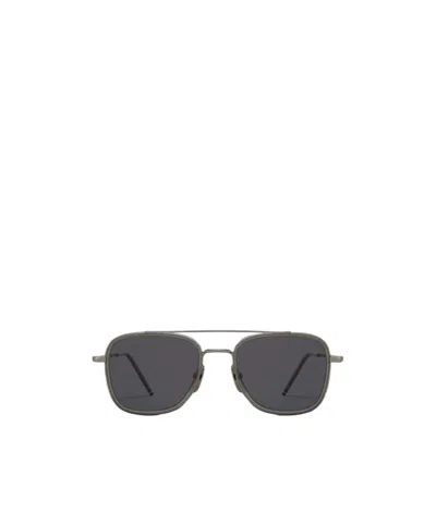 Thom Browne Rectangular Pilot Sunglasses In Black