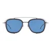 Thom Browne Rectangular Sunglasses In Blue
