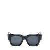 Thom Browne Rectangular Sunglasses In Acetate In Black