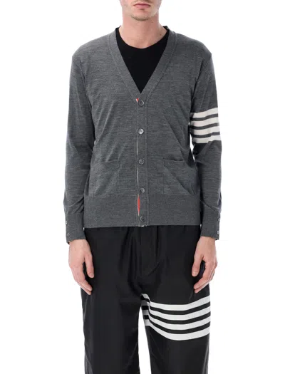 Thom Browne Refined Wool Cardigan - Size 4 In Gray