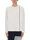 Thom Browne Regular Fit Logo T-shirt In White