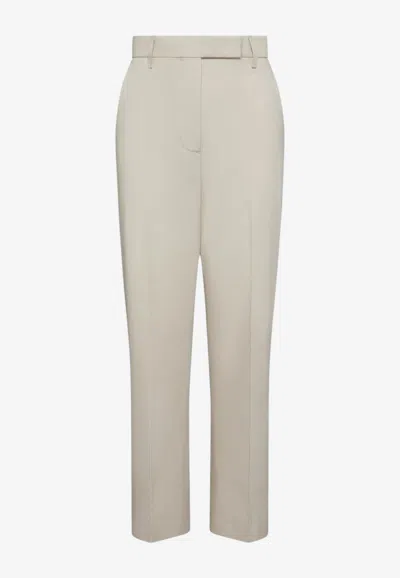Thom Browne Relaxed Beltloop Tailored Pants In Beige
